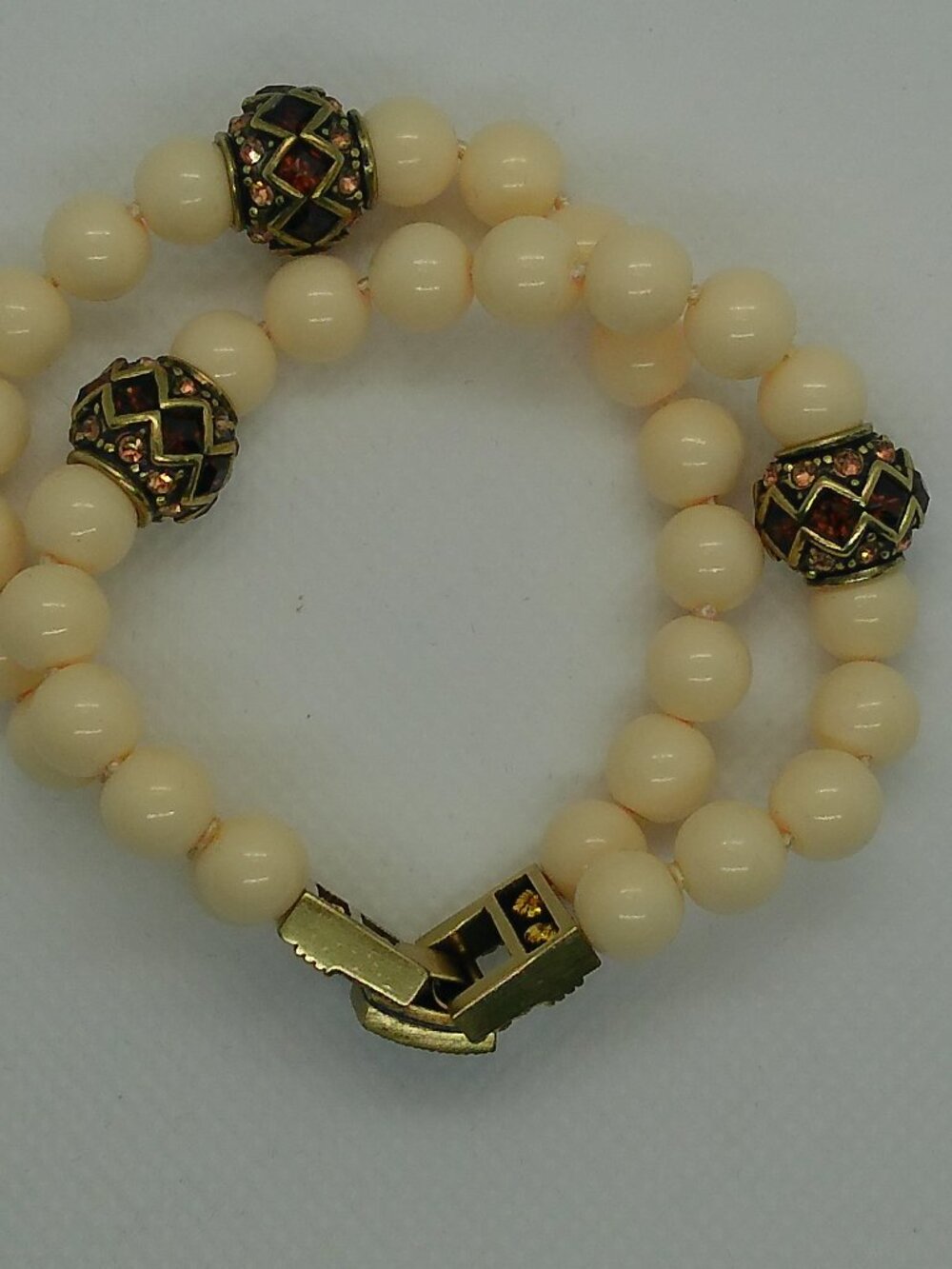 BRACELET HEIDI DAUS DOUBLE STRAND BEAD & CITRINE CRYSTAL BRACELET
